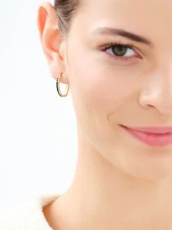 Złote kolczyki z cyrkoniami