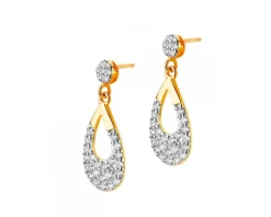 Złote kolczyki z cyrkoniami