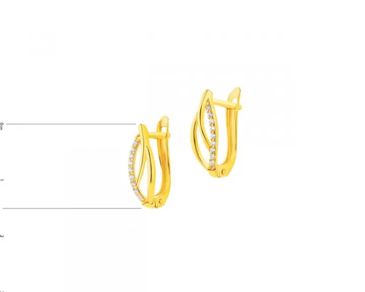 Złote kolczyki z cyrkoniami