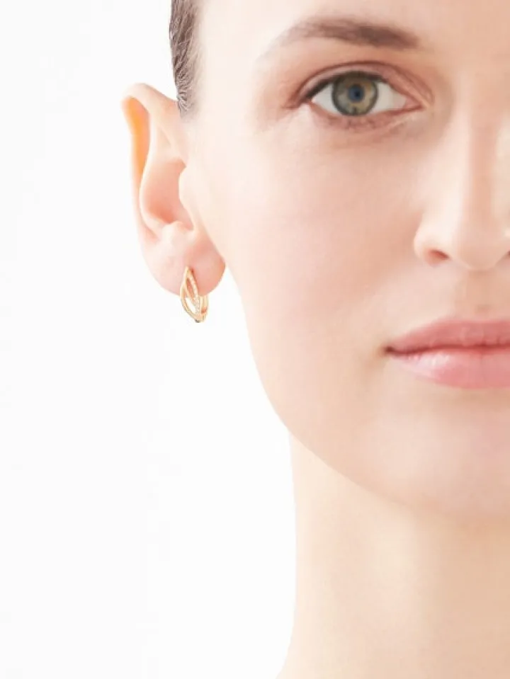 Złote kolczyki z cyrkoniami