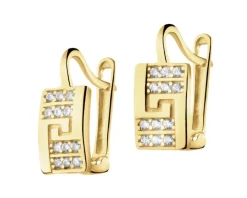 Złote kolczyki z cyrkoniami