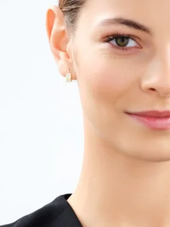 Złote kolczyki z cyrkoniami