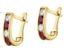 Złote kolczyki z cyrkoniami