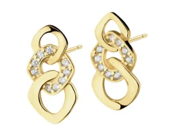 Złote kolczyki z cyrkoniami