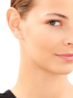 Złote kolczyki z cyrkoniami