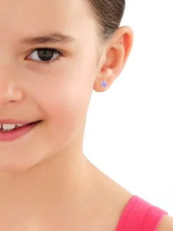 Złote kolczyki z emalią - gwiazdy