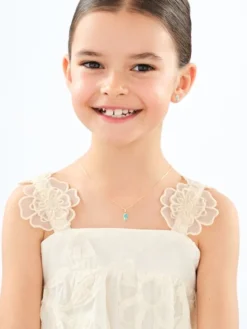 Złote kolczyki z emalią - koniki morskie