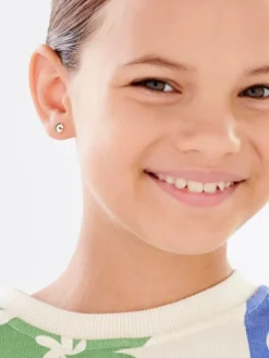 Złote kolczyki z emalią - konie