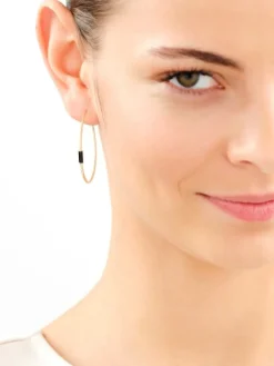 Złote kolczyki z emalią - koła