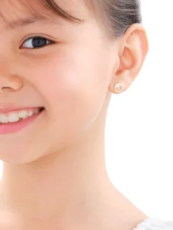 Złote kolczyki z emalią - motyle