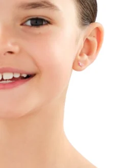 Złote kolczyki z emalią - motyle