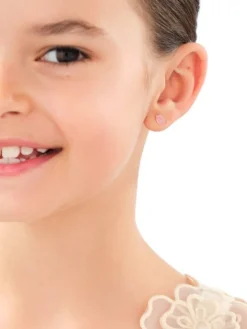 Złote kolczyki z emalią - ptaki