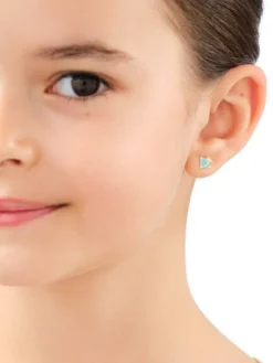 Złote kolczyki z emalią - ryby