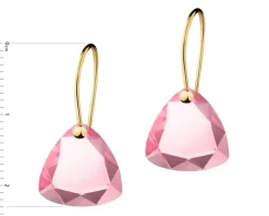 Złote kolczyki z kryształami syntetycznymi