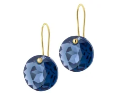 Złote kolczyki z kryształami syntetycznymi