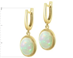 Złote kolczyki z opalitami