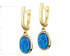 Złote kolczyki z opalitami