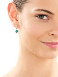 Złote kolczyki z opalitami