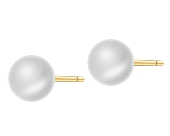 Złote kolczyki z perłami