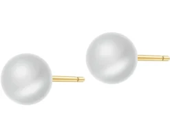 Złote kolczyki z perłami