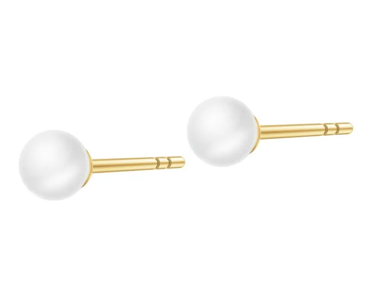 Złote kolczyki z perłami