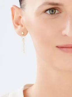 Złote kolczyki z perłami - kulki