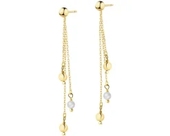 Złote kolczyki z perłami - kulki