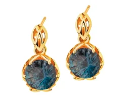 Złote kolczyki z topazami