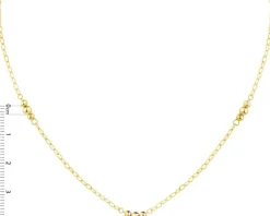 Złoty naszyjnik - ankier z kulkami