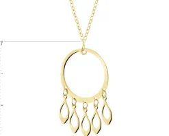 Złoty naszyjnik - łapacz snów