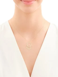 Złoty naszyjnik - łapacz snów