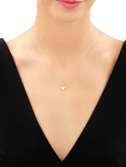 Złoty naszyjnik - łapka, serce