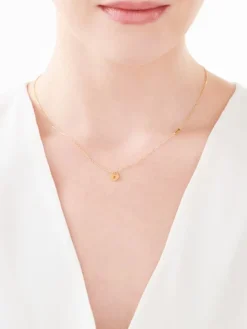 Złoty naszyjnik - kluczyk, kłódka