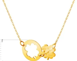 Złoty naszyjnik - koniczyny