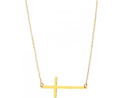 Złoty naszyjnik - krzyż