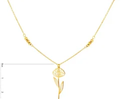 Złoty naszyjnik - kwiat