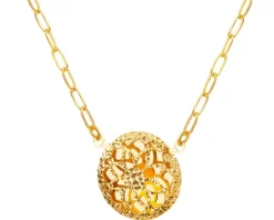 Złoty naszyjnik - kwiat