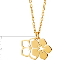 Złoty naszyjnik - kwiaty