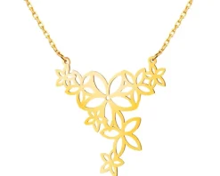 Złoty naszyjnik - kwiaty