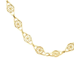 Złoty naszyjnik - kwiaty