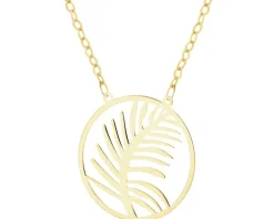 Złoty naszyjnik - liść