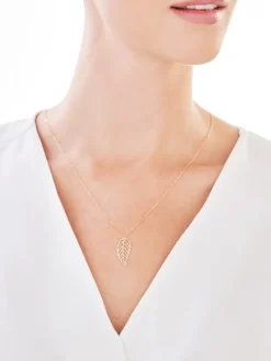 Złoty naszyjnik - liść