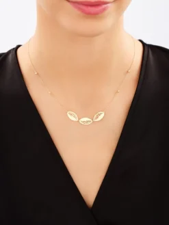 Złoty naszyjnik - liście