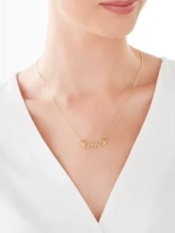 Złoty naszyjnik - love