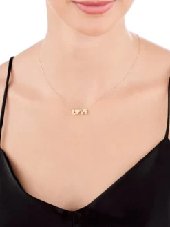 Złoty naszyjnik - love