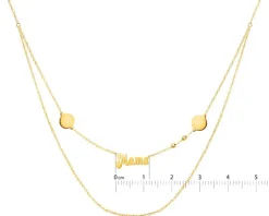 Złoty naszyjnik - mama