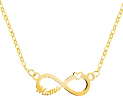 Złoty naszyjnik - mama, nieskończoność