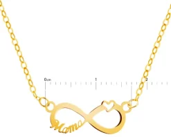 Złoty naszyjnik - mama, nieskończoność