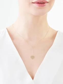 Złoty naszyjnik - monstera