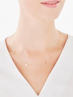 Złoty naszyjnik - nieskończoność, serce, kółko